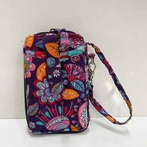 Vera Bradley All in One Wallet  & Wrislet Purple Floral